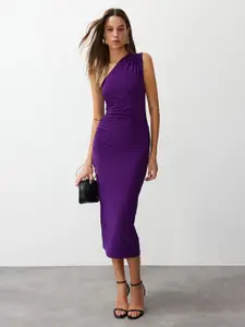 Trendyol One Shoulder Sleeveless Bodycon Midi Dress
