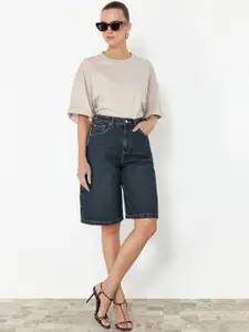 Trendyol Women Mid-Rise Denim Shorts