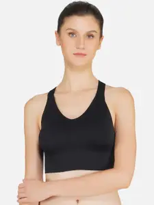 Poftik Full Coverage Removable Padding Workout Bra With Side Shaper