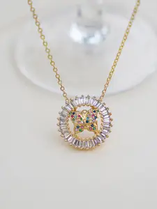 SWASHAA 18K Gold Plated Cubic Zirconia Necklace