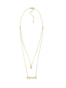 SWASHAA 18K Gold-Plated Cubic Zirconia Necklace