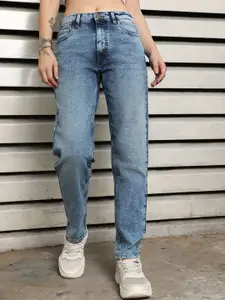 High Star Women Slim Fit High-Rise Clean Look Light Fade Stretchable Jeans