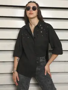 High Star Classic Spread Collar Oversized Cotton Casual Shirt