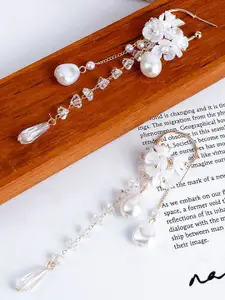 Yellow Chimes Gold Plated Contemporary Drop Earrings