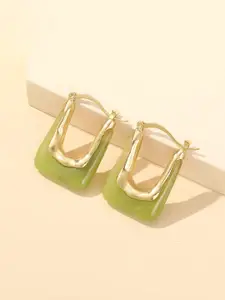 Yellow Chimes Contemporary Hoop Earrings