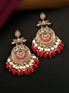 Yellow Chimes Gold-Plated Contemporary Chandbalis Earrings