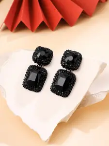 Yellow Chimes Alloy Crystals Contemporary Studs Earrings