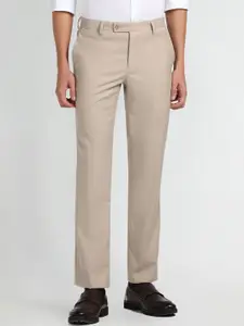 Arrow Men Slim Fit Mid-Rise Plain Formal Trousers Trousers