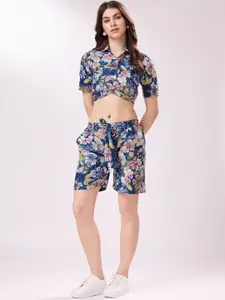 KALINI Printed Shirt & Shorts Co-Ords