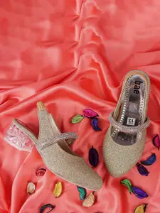 BAESD Girls Embellished Round Toe Block Heeled Mary Janes