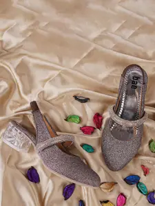 BAESD Girls Embellished Round Toe Block Heeled Mary Janes