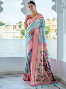 MySilkLove Woven Design Zari Silk Blend Paithani Saree