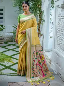 MySilkLove Woven Design Zari Silk Blend Paithani Saree