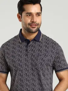Indian Terrain Men Cotton Printed Polo Collar T-shirt