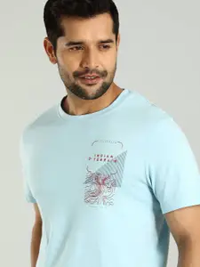 Indian Terrain Men Printed Round Neck T-shirt