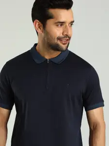 Indian Terrain Men Solid Polo Collar T-shirt