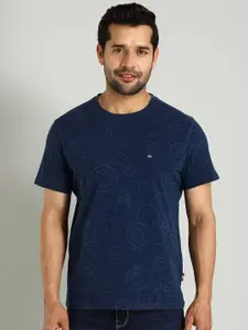 Indian Terrain Men Printed Round Neck Nautical Cotton T-shirt