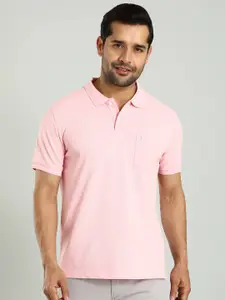 Indian Terrain Men Solid Polo Collar Pockets T-shirt