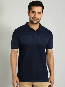 Indian Terrain Men Nautical Polo Collar Cotton T-shirt