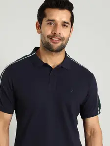 Indian Terrain Men Solid Polo Collar T-shirt