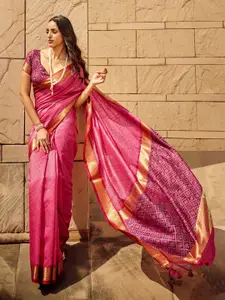 MySilkLove Woven Design Zari Silk Blend Banarasi Saree