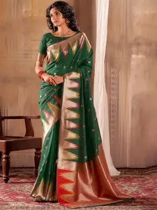MySilkLove Woven Design Zari Silk Blend Banarasi Saree