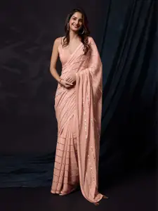 Trendmalls Embellished Mirror Work Saree