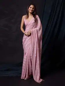 Trendmalls Embellished Mirror Work Saree