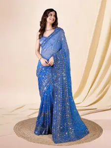 Trendmalls Sequence with Embroidery work Saree