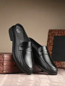 House of Pataudi Men Round Toe Formal Slip On Shoes