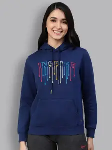 LYRA Typography Printed Hooded Pullover Cotton Sweatshirt