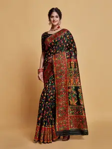 Pionex Floral Woven design  Banarasi Saree