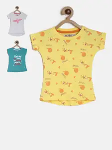 Palm Tree Girls Pack of 3 Printed Tops