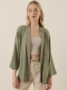 BIGDART Self Design Open Front Shrug