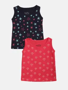 Palm Tree Infant Girls Pack of 2 Conversational Printed T-shirts