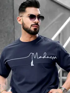 Maniac Men Typography Round Neck T-shirt