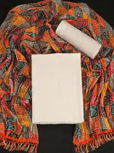 ASISA Striped Woven Design Sequinned Unstitched Dress Material