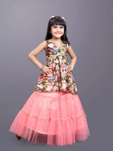 BAESD Girls Printed Ready to Wear Lehenga Choli
