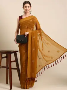 Ishin Embellished Beads and Stones Poly Georgette Saree