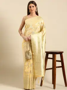 Ishin Woven Design Zari Silk Blend Banarasi Saree