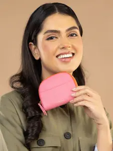 Accessorize Women Textured Zip Around Wallet