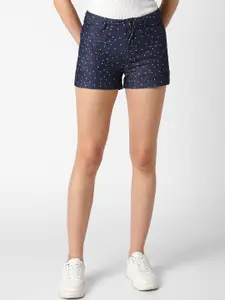 VASTRADO Women Conversational Printed Cotton Denim Shorts