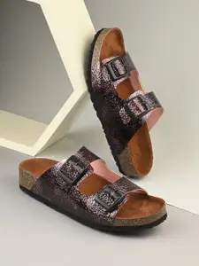 The Roadster Lifestyle Co. Textured Open Toe Flats