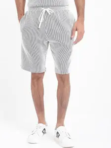 RARE RABBIT Men Striped Cotton Shorts