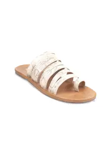 Metro WomenTextured One Toe Flats