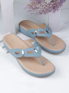 Metro Open Toe T-Strap Flats