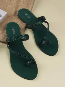 Metro Women  Embellished One Toe Flats