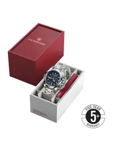 Victorinox Men Dial & Stainless Steel Bracelet Style Straps Analogue Watch 241985