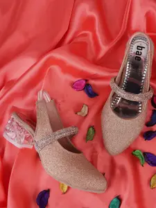 BAESD Girls Embellished Round Toe Block Heeled Mary Janes