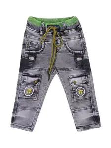 BAESD Boys Comfort Heavy Fade Stretchable Cargo Jeans